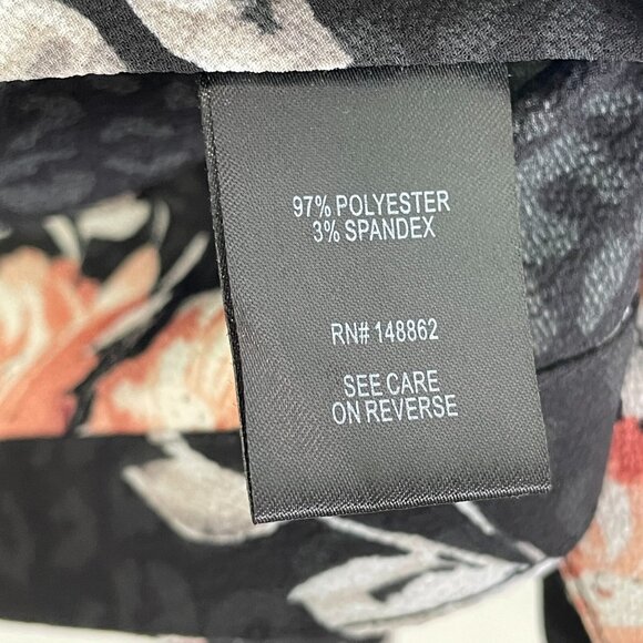 Torrid Womens Plus 3X Black Floral Knit Crepe Drape Blazer Open Jacket - Picture 8 of 12